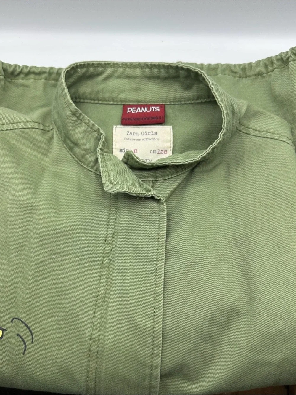 Peanuts Olive Green Snoopy & Woodstock Patch Jacket